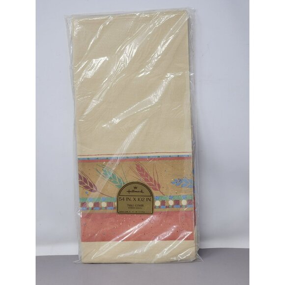 Hallmark Table Cover 54" X 102"‎ Border Design Paper/Plastic NOS - Picture 1 of 4